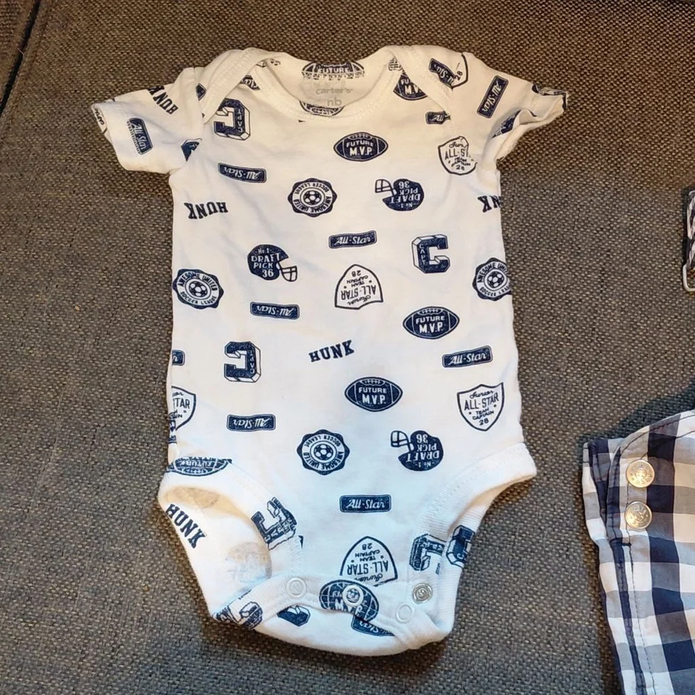 Baby Boy Carter's Koalababy Matching Set 0-3 Months White Navy Blue